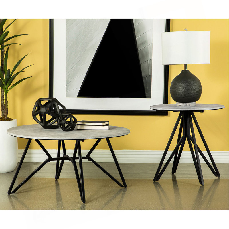 Ensemble de table basse et de table d'appoint 2 pièces Garfield
