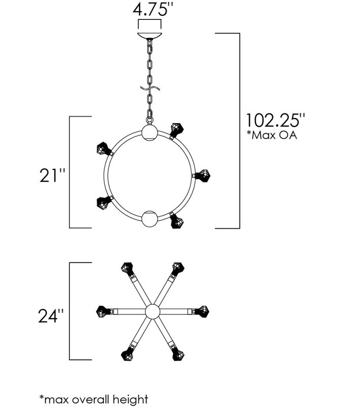 Norma Jeane 15 - Light Chandelier
