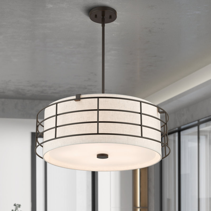 Lustre tambour à 5 lumières Niobrara, Bronze anglais