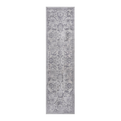 Collection Silver/Oriental Non-Shedding Living Room Bedroom Dining Home Office Stylish And Stain Resistant Area Rug