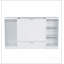Lit escamotable simple avec tablettes de chevet et garde-robe, blanc