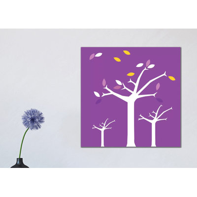 Autumn Trees Purple by 5by5collective - Wrapped Canvas Gallery-Wrapped Canvas Giclée