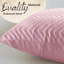 Ultra Soft Embossed Quilted Velvet Throw Cushion Covers for Sofa, Couch, & Bedroom Décor - Hidden Zipper, Machine Washable & Crushed Velvet-858737406