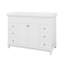 Meuble-lavabo 48 po avec lavabo en résine, armoire de salle de bain moderne avec 6 tiroirs à fermeture douce et 2 portes