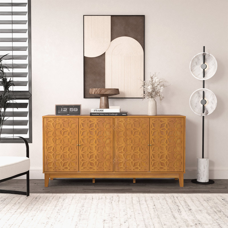 Glenford 61.69'' Sideboard Buffet, Brown Floral