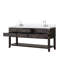 Meuble-lavabo double avec comptoir en quartz