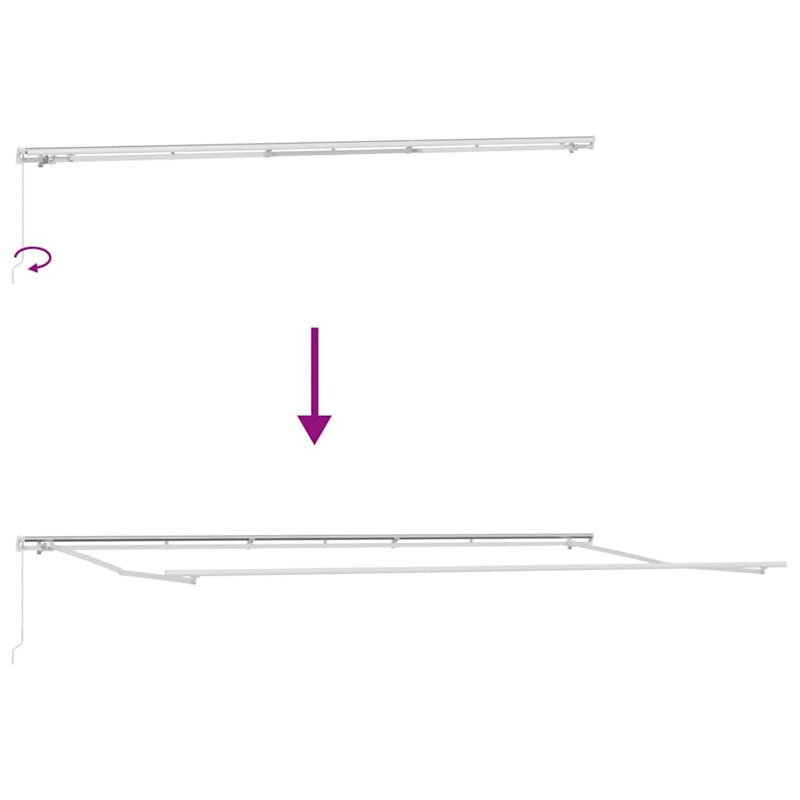 Brayden Studio Polyester Cover Retractable Door / Window Awning, Red, 600 cm W x 300 cm D