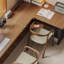Bureau en L en bois massif avec base en métal-1704979484