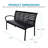 45.7In. Patio Bench Black Steel And WPC