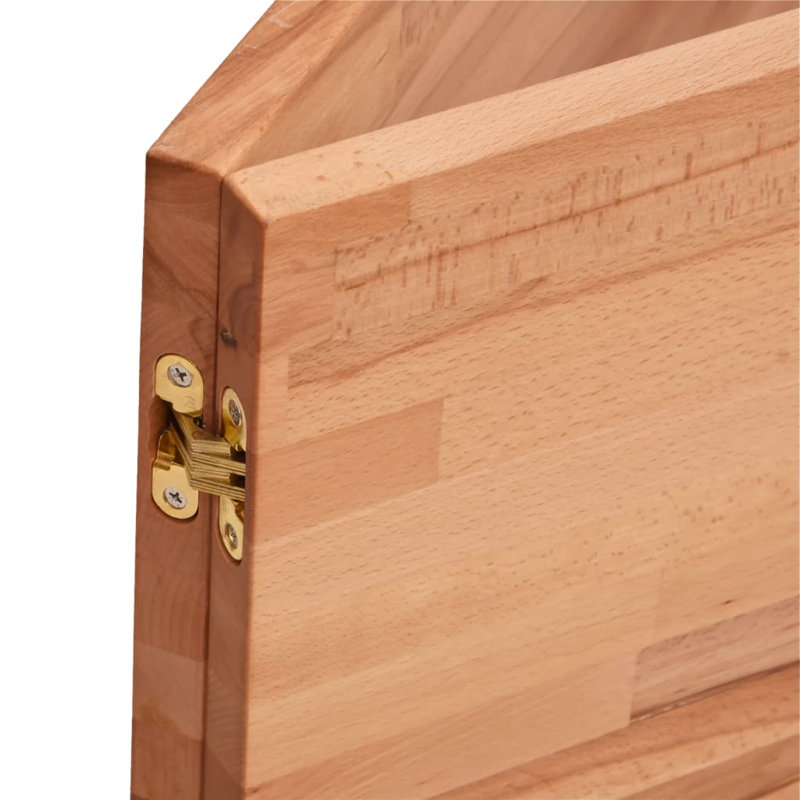 Breaunna 150cm Solid Wood Bathroom Vanity Top, Beech/Black
