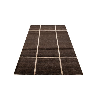 Tapis brun foncé Jahiem
