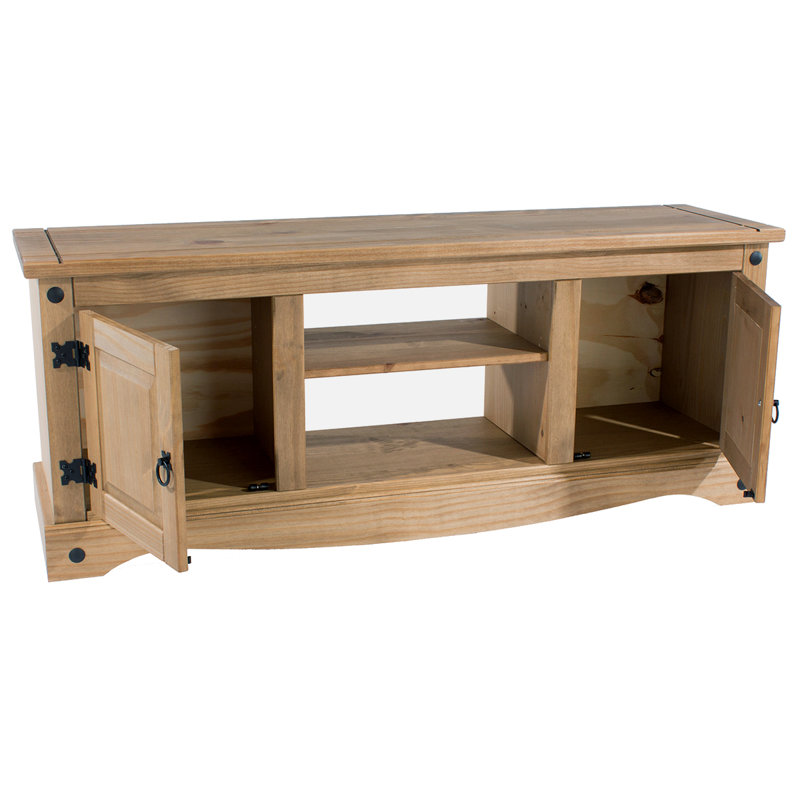 Chester Unfinished TV Stand for TVs up to 58", Antique Brown/Antique Brown