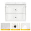 Ensemble de meuble-lavabo 24 po avec lavabo, armoire de rangement flottante avec portes et tiroirs, meuble-lavabo mural moderne avec surface peinte, blanc