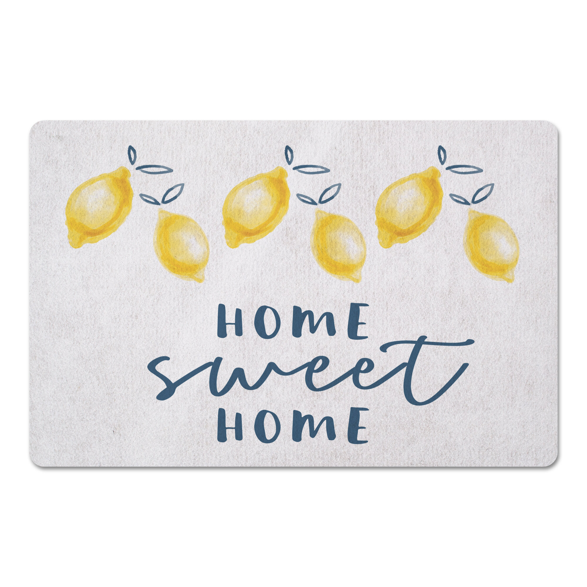 Martha Stewart Bloomfield Sweet Home Anti-Fatigue Kitchen Mat, Beige/White,  19.6x39 