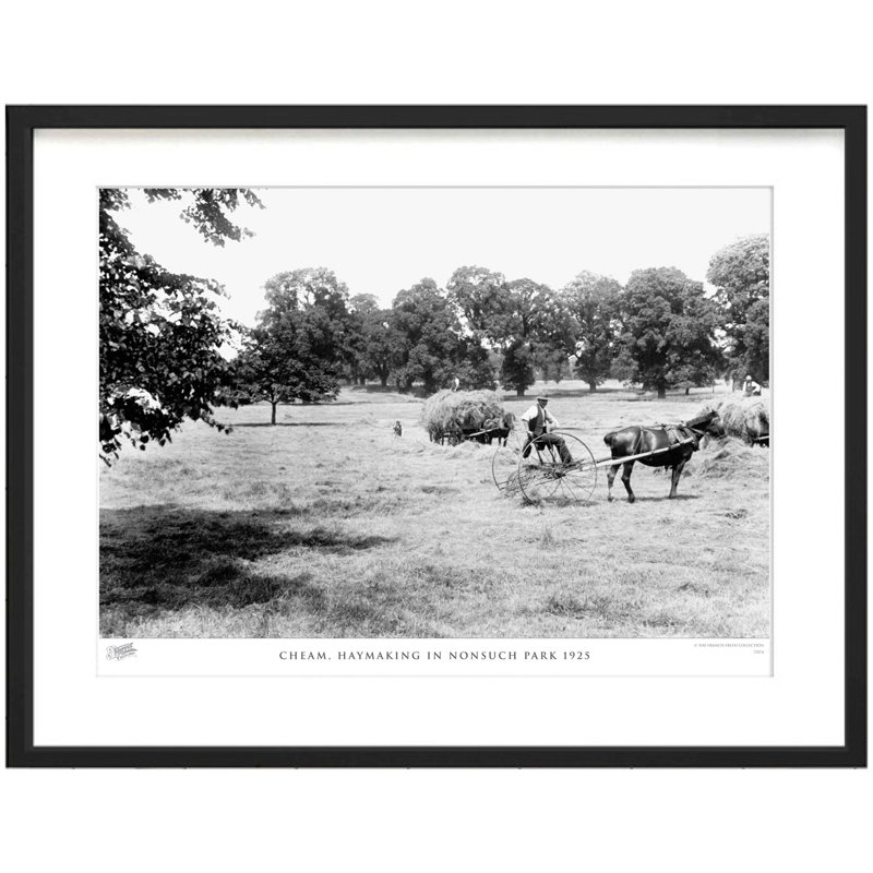 Cheam, Haymaking In Nonsuch Park 1925 by Francis Frith - Single Picture Frame Print, 28cm H x 36cm W x 2.3cm D