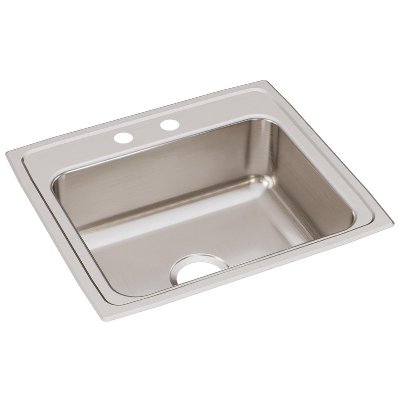 Lustertone 22" L x 19.5" W Drop-In Kitchen Sink, 2 hole