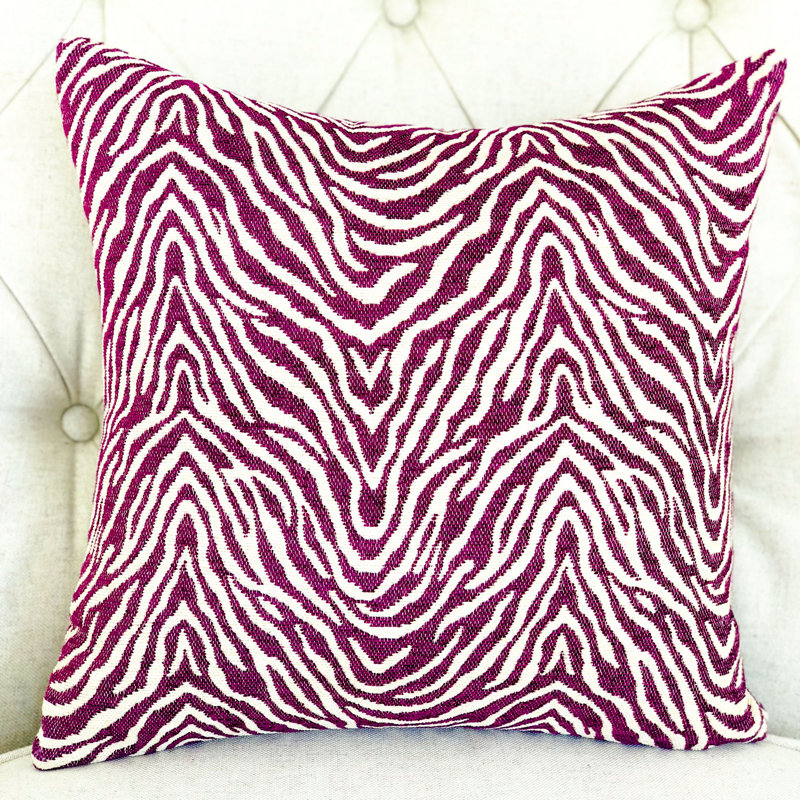 Oreiller luxueux oasis Waves, 24 po x 24 po, Mauve / beige, Coussin de sol