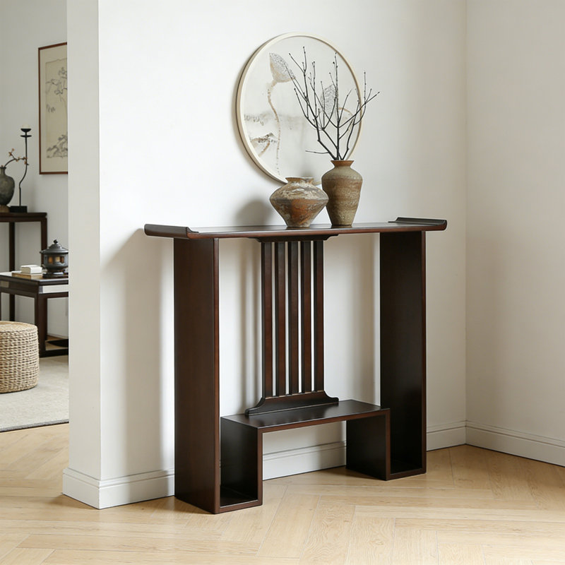 Console en bois massif, H 33,46 po x l 39,37 po x P 7,87 po
