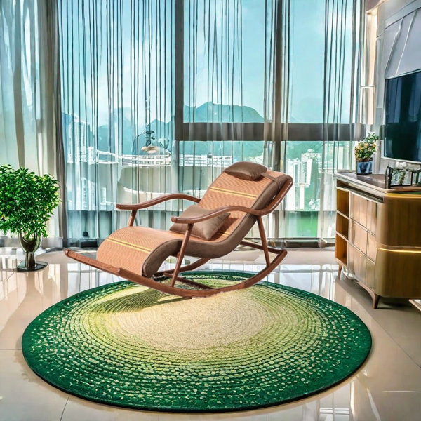 SUPROT The Chic African Mahogany Rocking Chair Rocking Chair | Wayfair