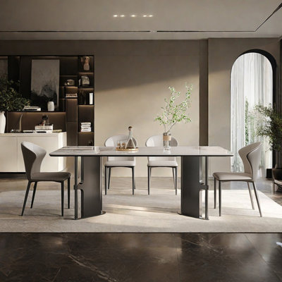 French simple light luxury dining table set