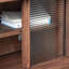 Meuble télé rétro rétractable en bois massif