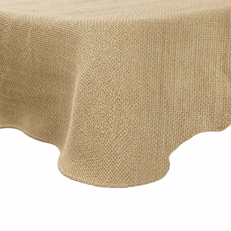  Jute Tablecloth Natural 100% Tossa Jute Tablecloths Dining Cloth Linen, 300 cm L