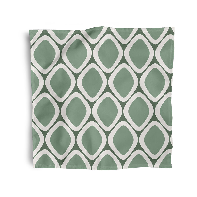 Laronzo Geometric Napkins, Green