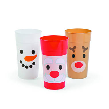 16 oz. Ugly Sweater Red & Green Disposable Paper Coffee Cups with Lids - 12  Ct.