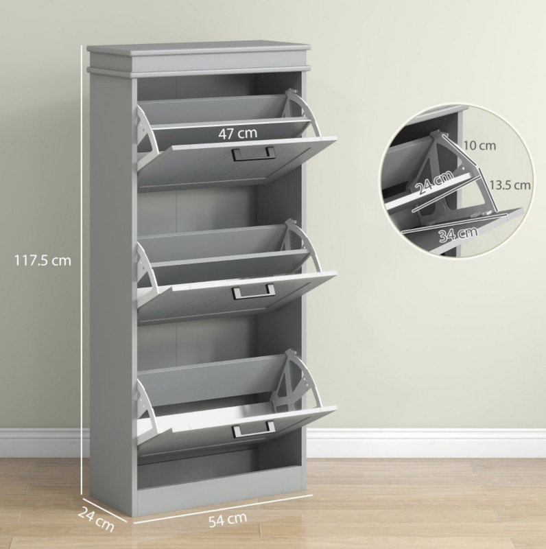 15 Pair Flip Down Shoe Storage