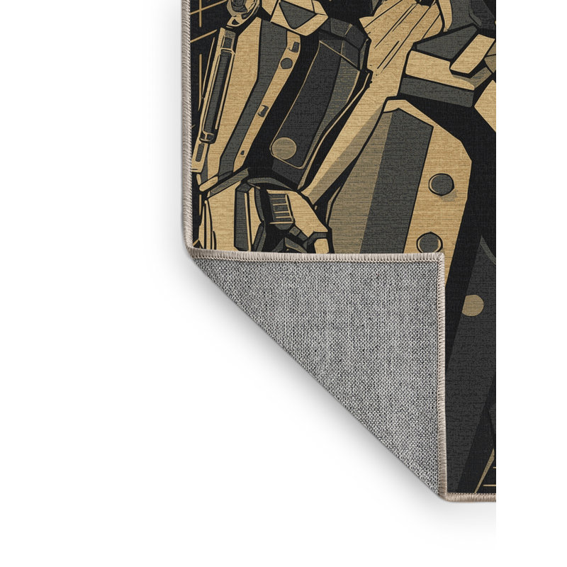 Tapis art déco lavable à la machine Bridgewater, 7 x 9