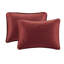 Couvre-lit réversible de couleur rouge pour très grand lit - Conception confortable en coton prélavé avec 2 taies décoratives pour une chambre à coucher