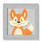 «Cheery Fox», impression sur papier-47842082-47842075