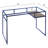 Yasin Glass Top & Blue Finish Writing Desk With Spacious Storage And Modern Design For Contemporary Workspaces