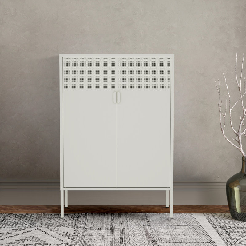 Armoire de rangement 32 po à 2 tablettes, Blanc cassé