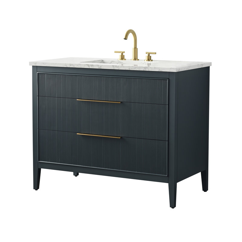 Emma 42" W Single Vanity, Vintage Blue
