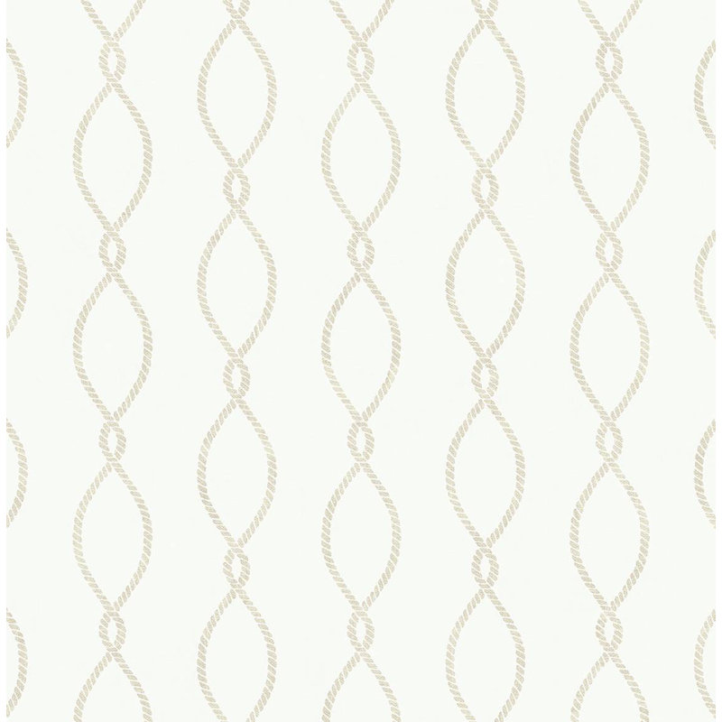 Papier peint géométrique Wardner, Gris parchemin
