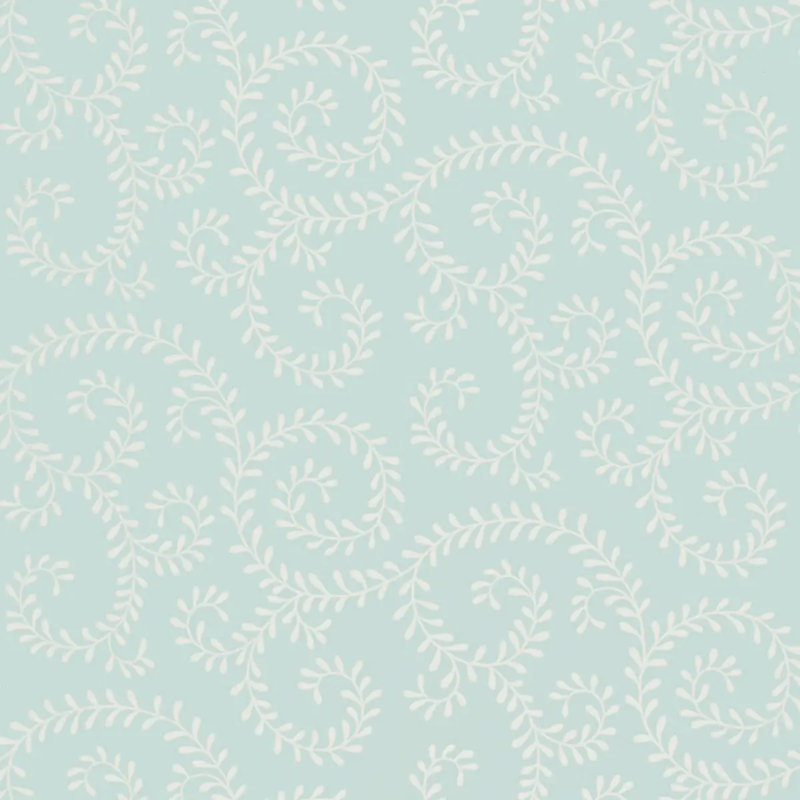 Leafy Scroll Wallpaper, Sky