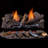 Duluth Forge Ventless Dual Fuel Gas Log Set Stacked Oak, 33,000 BTU, Remote Control -55947227