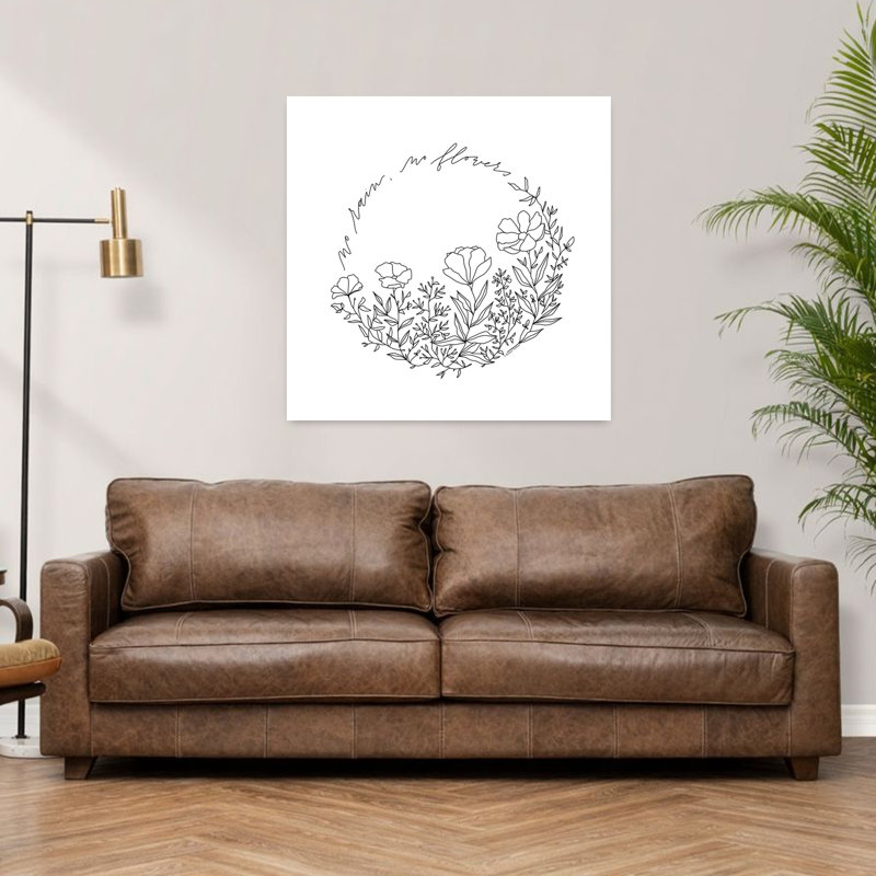 «No Rain No Flowers», art floral contemporain, H 36 po x l 36 po