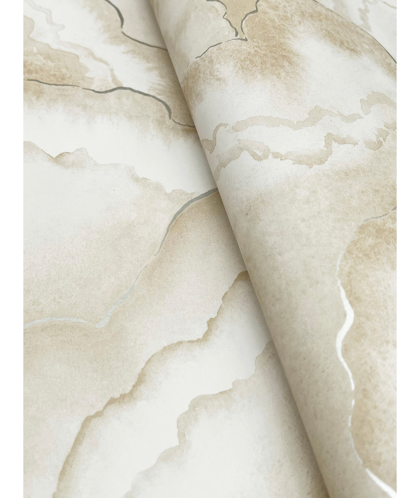 Lavender Fans Wallpaper Double Roll, Beige
