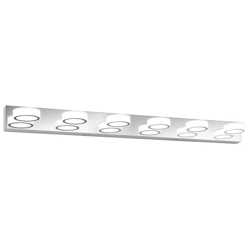 Macfadden LED Vanity Light, High Transmittance and Dimmable with 270° Rotatable, 6, Chrome