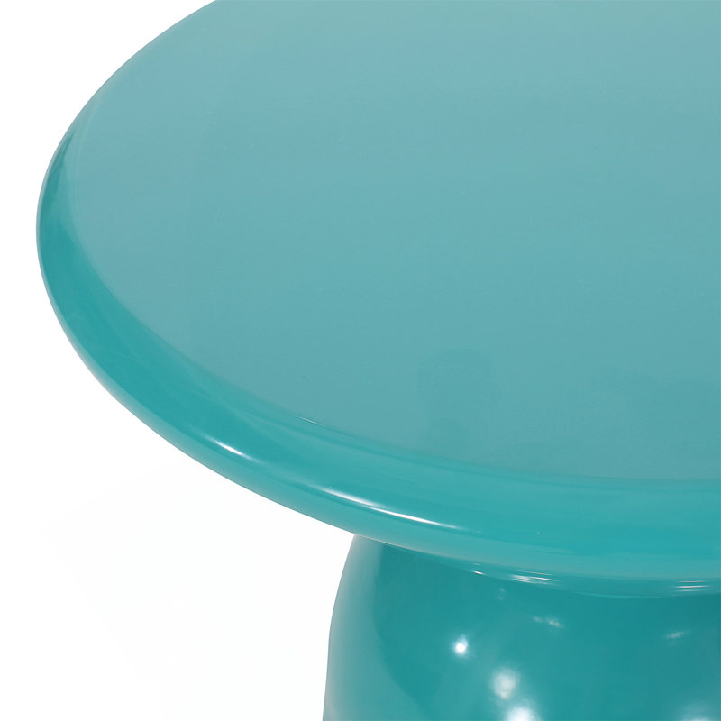 Ensemble de tables d'appoint modernes à piédestal circulaire avec cadre en fer thermolaqué durable pour une décoration intérieure élégante et stable
