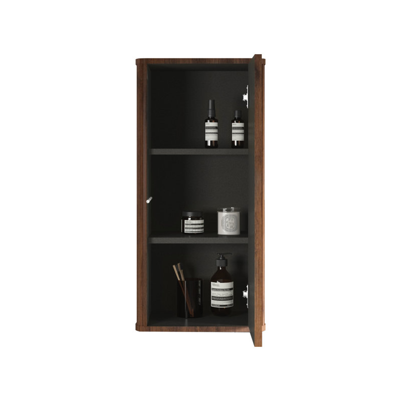 Striped Walnut Bathroom Floating Side Cabinet