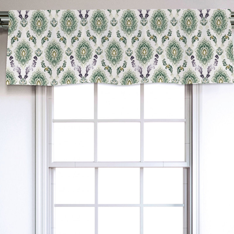 Sateen Ikat Ruffled Window Valance