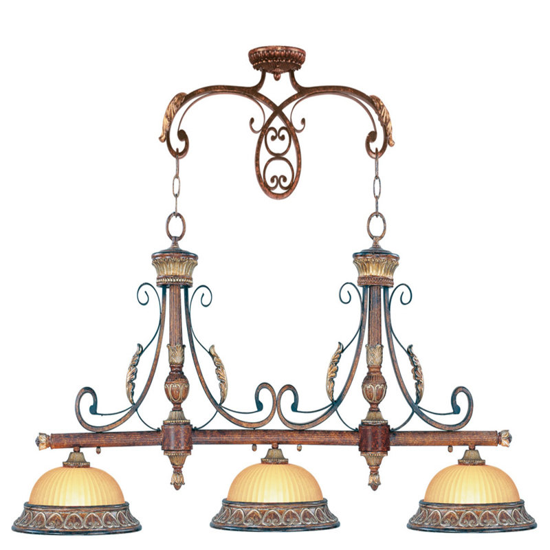 Lustre classique à 3 lumières Aaima