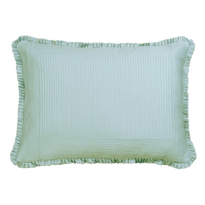 Battersea Ruffled Feather Reversible Throw Pillow