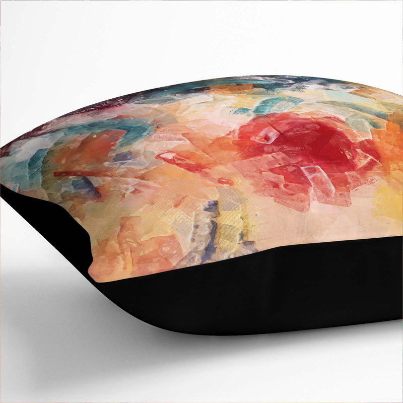 Square Throw Cushion, Black, 40cm H x 40cm W x 15cm D