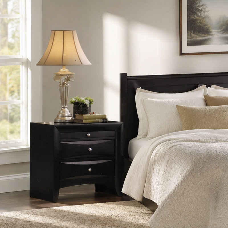 Ireland Nightstand, Black