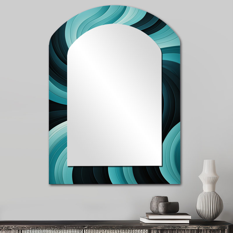 Miroir mural Turquoise, 34 po x 25 po