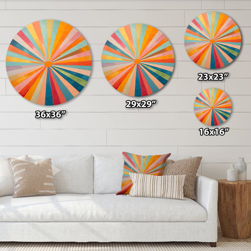 Jack - Décoration abstraite ronde en métal, H 36 po x l 36 po 